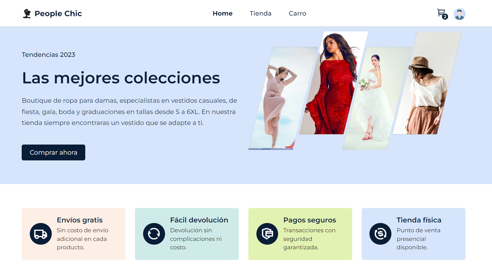 Screenshot PoepleChic - Ecommerce for women