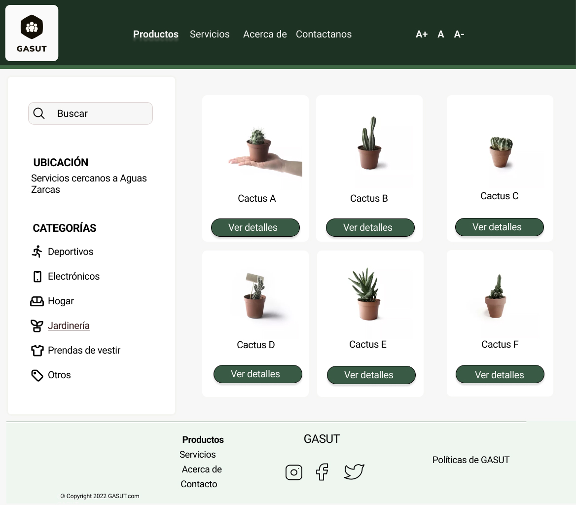 Screenshot GASUT Marketplace